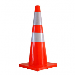 CONO DE SEGURIDAD 70 CM 28 NARANJA BASE NARANJA