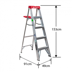 ESCALERA ALUMINIO TIJERA 1.53 M. 5 PELDAOS 150 KG CUPRUM